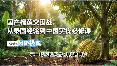 第一节：榴莲突围战：选址决策指南，告别赌运气，用硬指标圈定&ldquo;优生，课程：《国产榴莲突围战：从泰国经验到中国实操的8堂必修课（高阶实战版）》