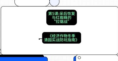 第5节：【柑橘清园】采后恢复与红蜘蛛的&ldquo;拉锯战&rdquo;，课程：《经济作物冬季清园&middot;实战防坑指南》#识农AI