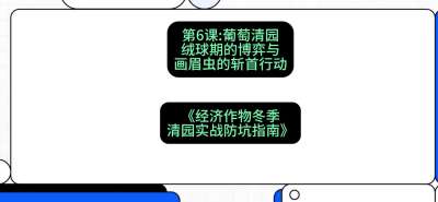 第6节：【葡萄清园】绒球期的博弈与画眉虫的&ldquo;斩首行动&rdquo;，课程：《经济作物冬季清园&middot;实战防坑指南》#识农AI