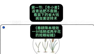 第一节：【冬小麦】返青追肥不靠猜，看苗下药省大钱